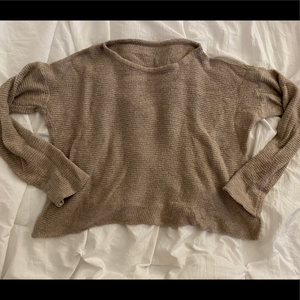 Brandy Melville Tan Knit Sweater